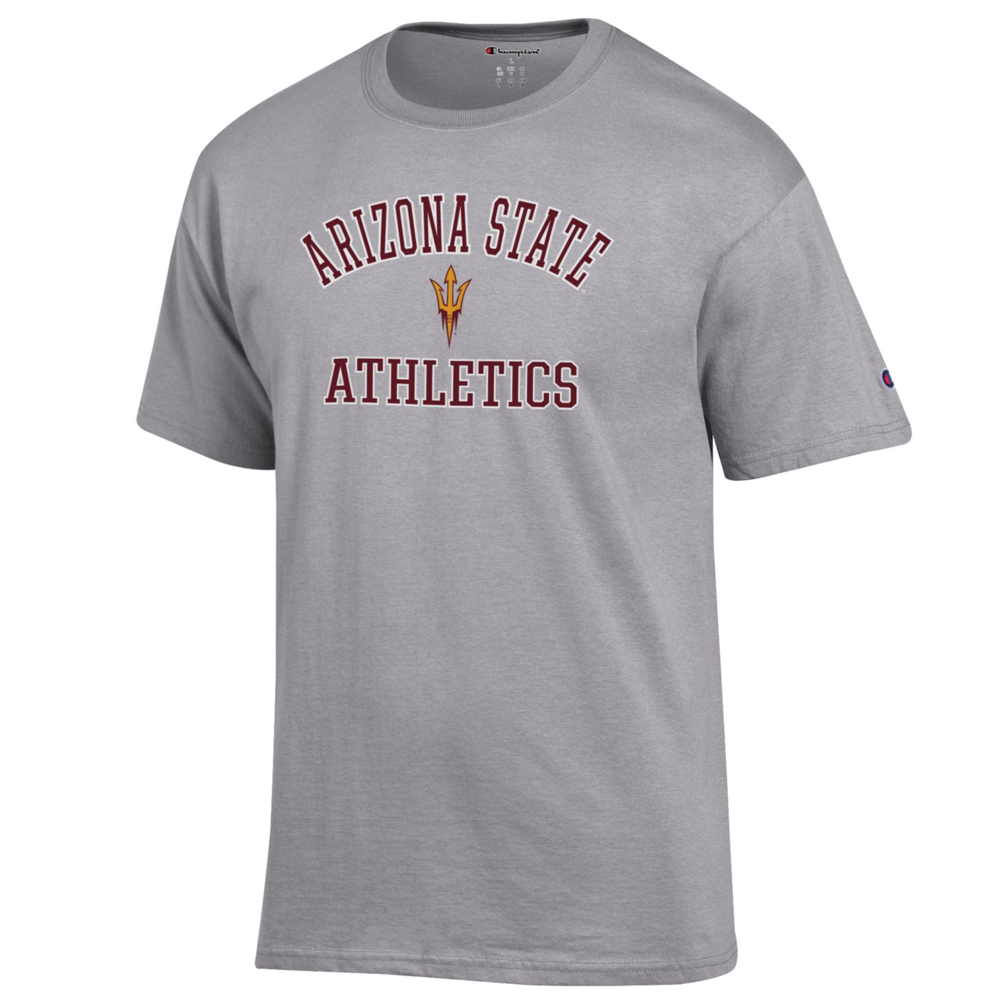 Men's Champion Gray Arizona State Sun Devils Athletics Logo T-Shirt - Image 3