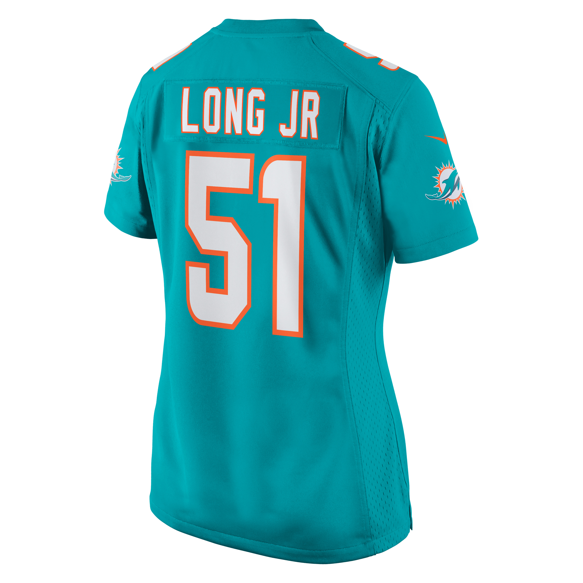 Women's Nike David Long Jr. Aqua Miami Dolphins Game Jersey - Image 7