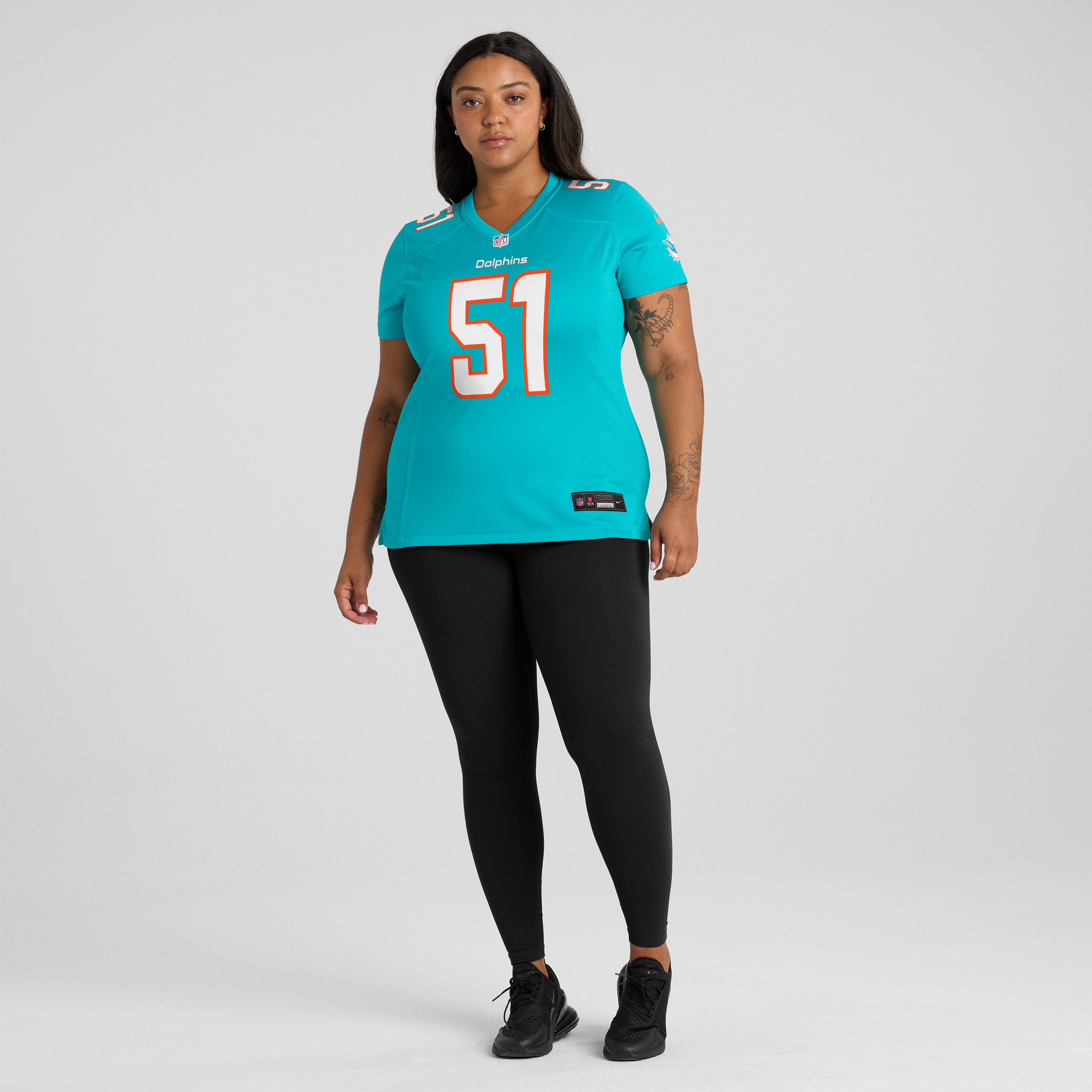 Women's Nike David Long Jr. Aqua Miami Dolphins Game Jersey - Image 19
