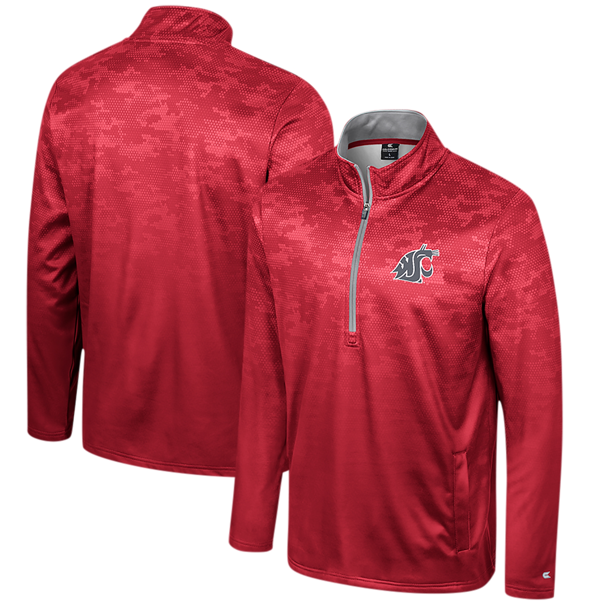 Men's Colosseum Crimson Washington State Cougars The Machine Half-Zip Jacket