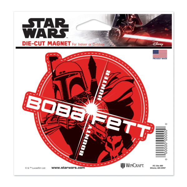 WinCraft Boba Fett Star Wars 5" x 5" Die-Cut Magnet