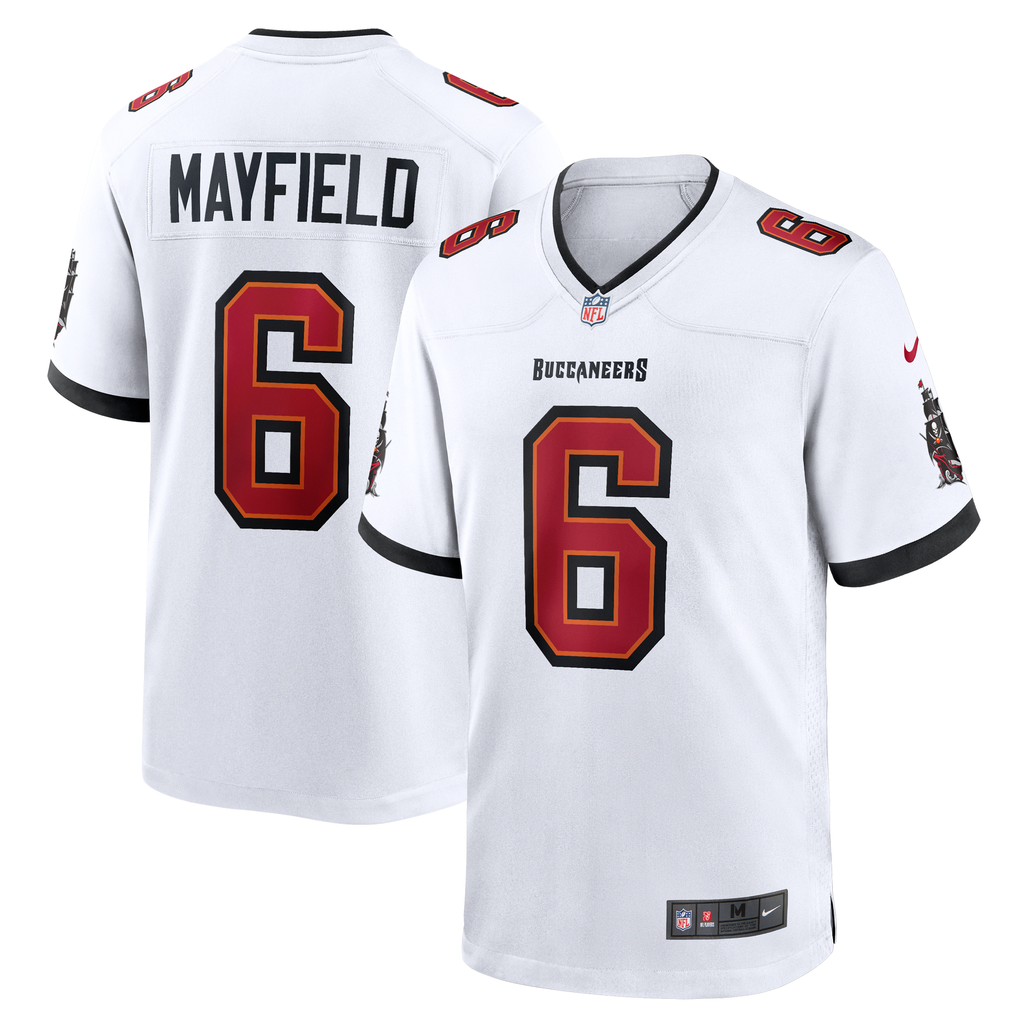 Men's Nike Baker Mayfield White Tampa Bay Buccaneers Away Game Jersey - Image 5