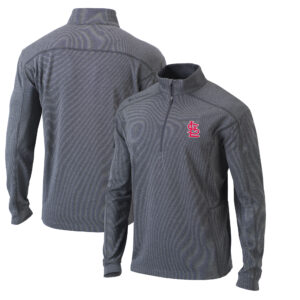 Men's Columbia  Heather Gray St. Louis Cardinals Omni-Wick Shotgun Quarter-Zip Pullover Top