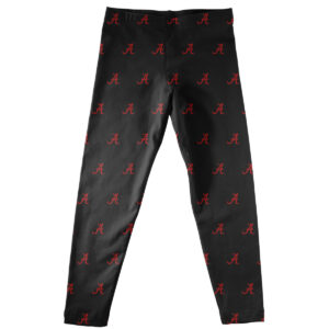 Infant Girls Vive La Fete  Black Alabama Crimson Tide All Over Print Leggings