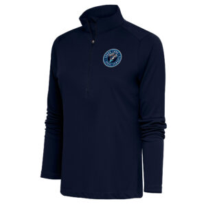 Women's Antigua  Navy Sugar Land Space Cowboys Tribute Half-Zip Pullover Top