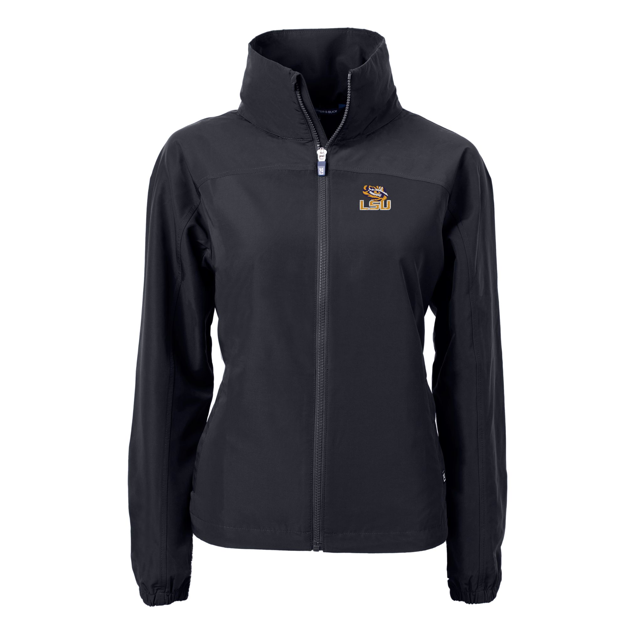 Women's Cutter & Buck Black LSU Tigers Charter Eco Recycled Full-Zip Jacket - Image 6