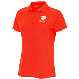 Women's Antigua  Orange Clemson Tigers Football Legacy Pique Polo