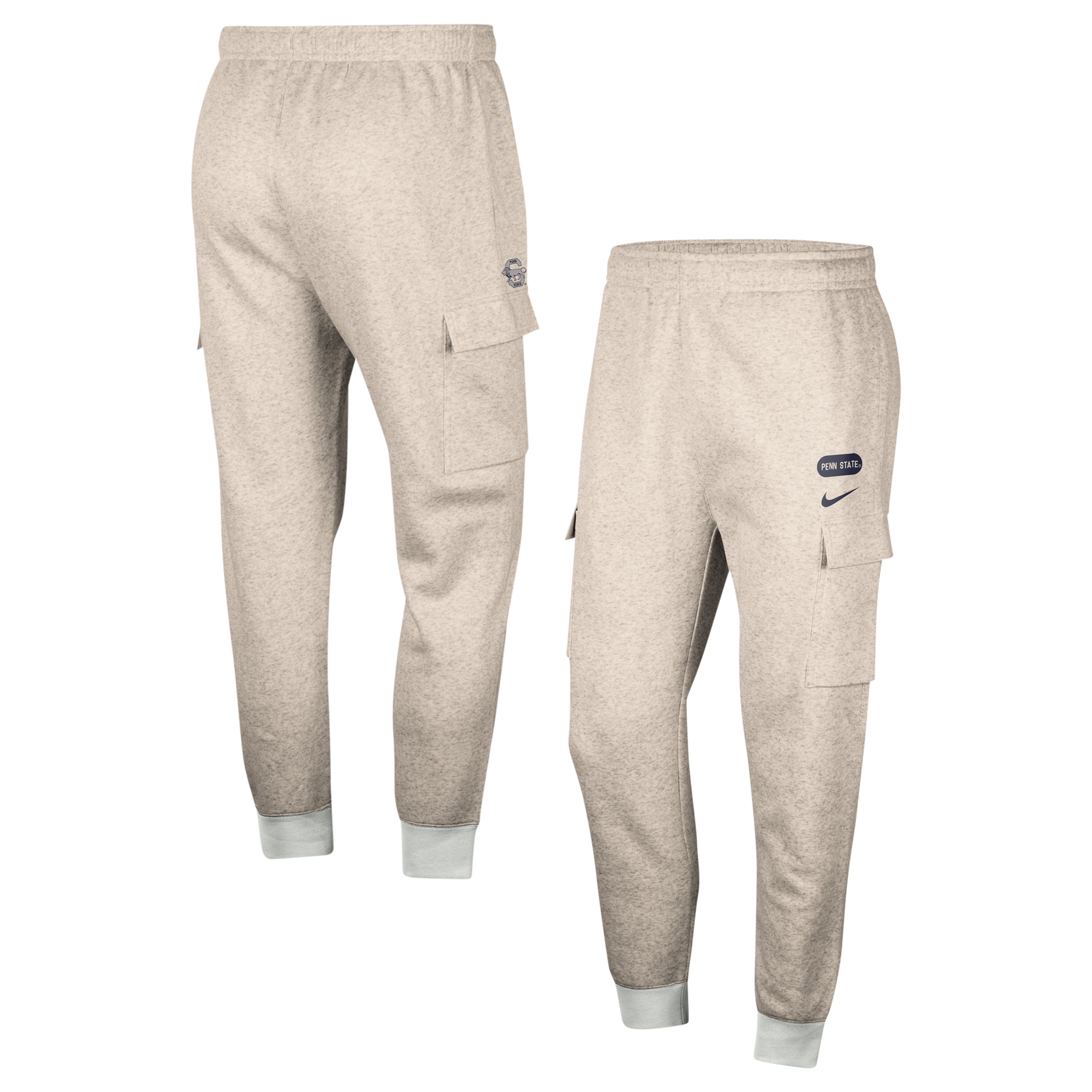 Men's Nike Oatmeal Penn State Nittany Lions Club Cargo Jogger Pants - Image 5