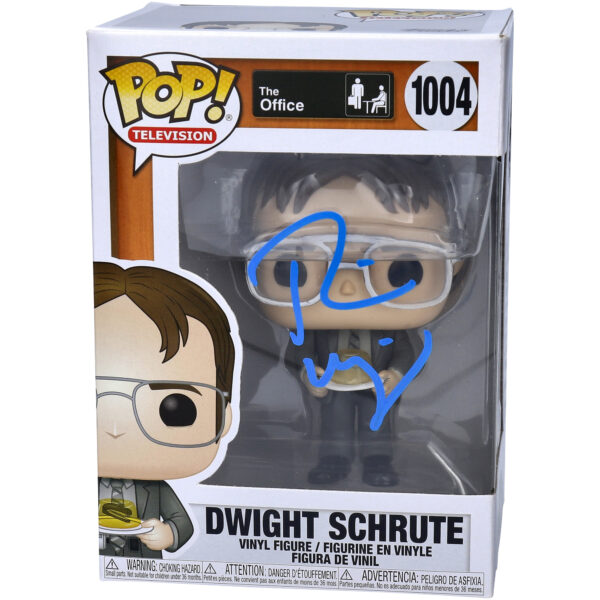 Rainn Wilson The Office Autographed Dwight Schrute with Gelatin Stapler #1004 Funko Pop! - Beckett