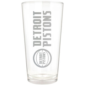 Detroit Pistons Etched 16oz. Vertical Rally Cry Pint Glass