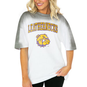 Women's Gameday Couture  White Western Illinois Leathernecks Interception Oversized T-Shirt