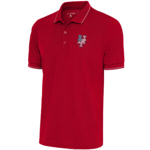 Men's Antigua  Red/White New York Mets Patriotic Affluent Polo