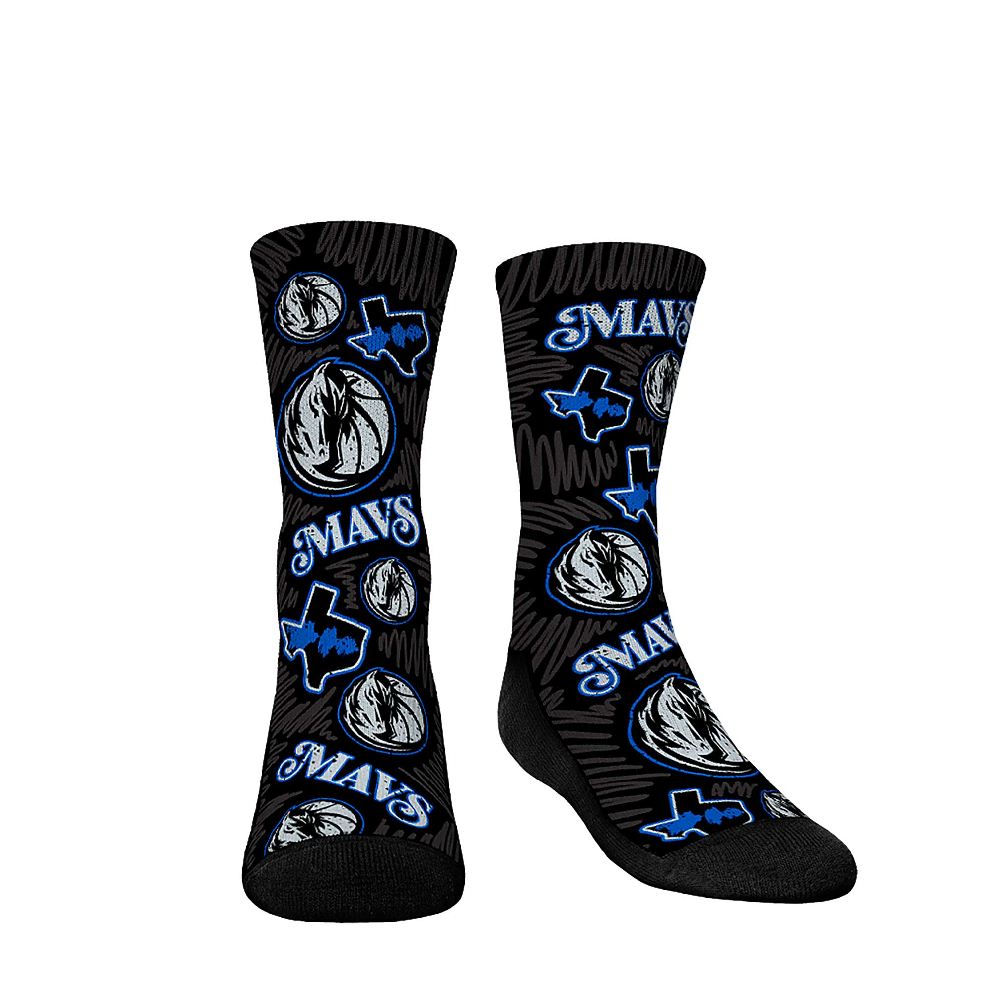 Youth Rock Em Socks Dallas Mavericks 2023/24 City Edition Three-Pack Crew Socks Set - Image 5