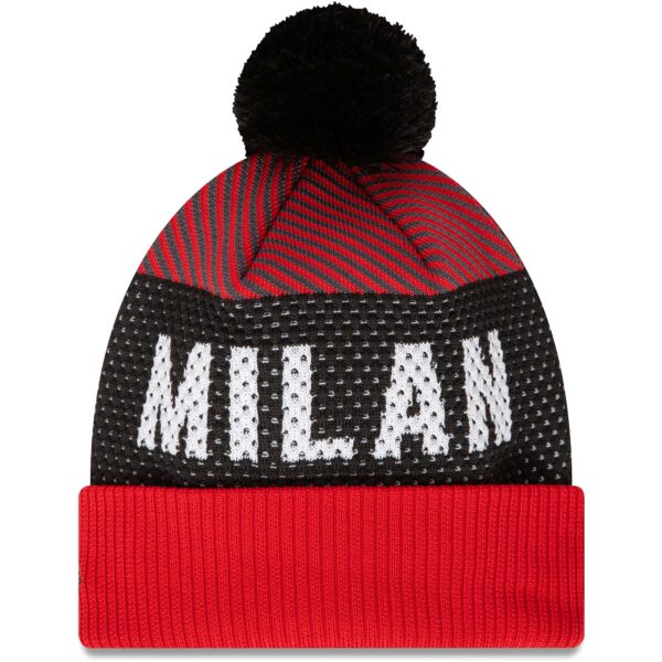 Men's New Era Red AC Milan Engineered Sport Cuffed Knit Hat with Pom - Image 13
