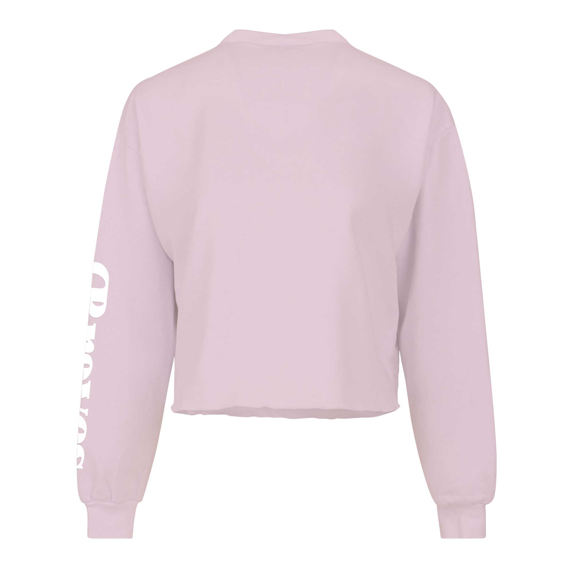 Women's Fanatics Pink Atlanta Braves Cropped Slouchy Long Sleeve T-Shirt - Image 7