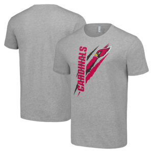 Men's Starter  Heather Gray Arizona Cardinals Color Scratch T-Shirt