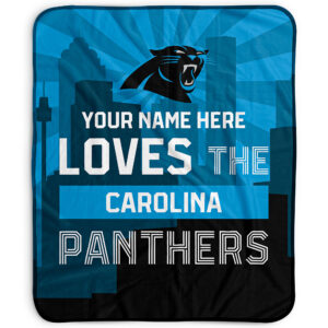 Pegasus Carolina Panthers 50" x 60" City Skyline Personalized Fleece Blanket