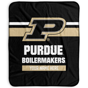 Pegasus Purdue Boilermakers 50" x 60" Stripes Personalized Fleece Blanket