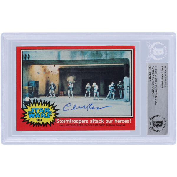 Chris Bunn Star Wars Autographed 1977 Topps Star Wars #103 BAS Authenticated Card - Image 7