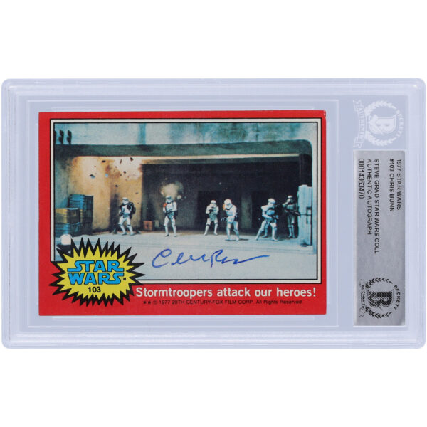 Chris Bunn Star Wars Autographed 1977 Topps Star Wars #103 BAS Authenticated Card - Image 4