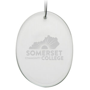 Somerset Community College 2.75'' x 3.75'' Glass Oval Ornament