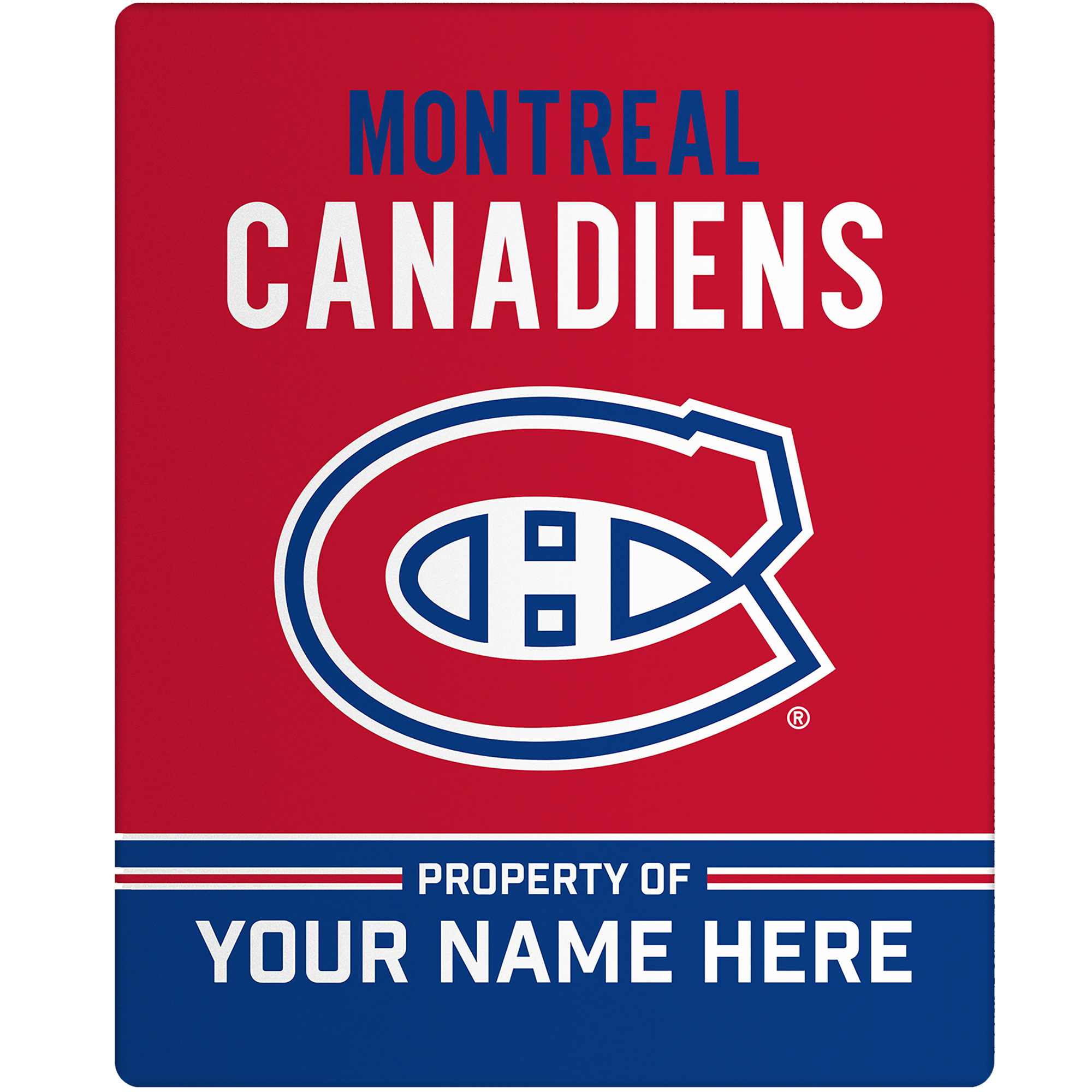 Chad & Jake Montreal Canadiens Personalized 8" x 10" Door Sign