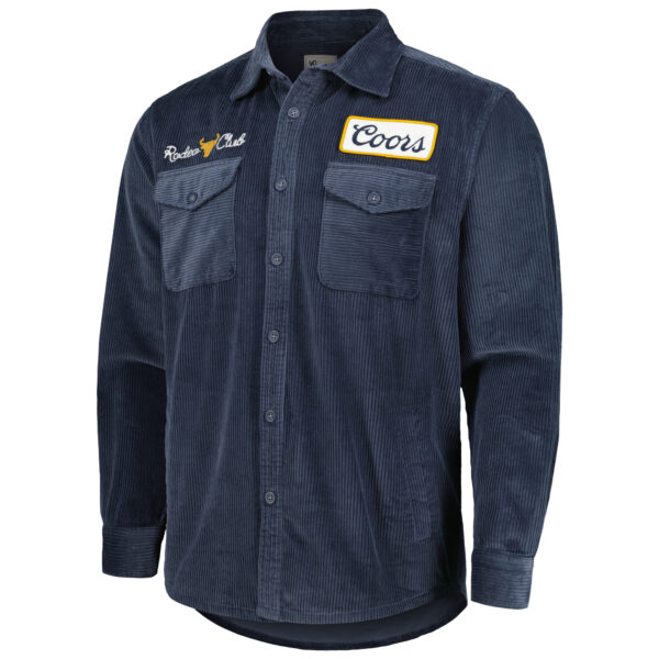 Men's American Needle Navy Coors Reynolds Corduroy Button-Up Long Sleeve Shirt - Image 6
