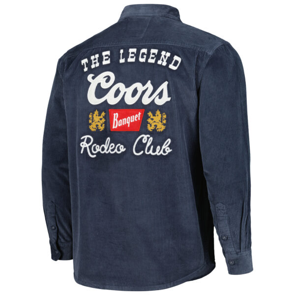 Men's American Needle Navy Coors Reynolds Corduroy Button-Up Long Sleeve Shirt - Image 7