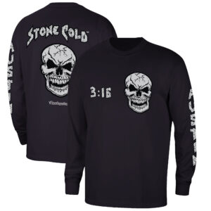 Men's Contenders Clothing Black "Stone Cold" Steve Austin 3:16 Skull Long Sleeve T-Shirt