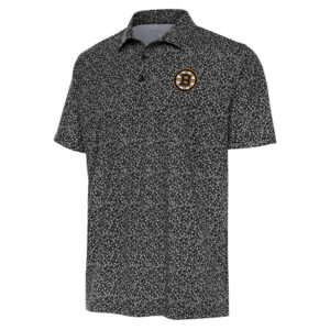 Men's Antigua  Black Boston Bruins Terrace Polo