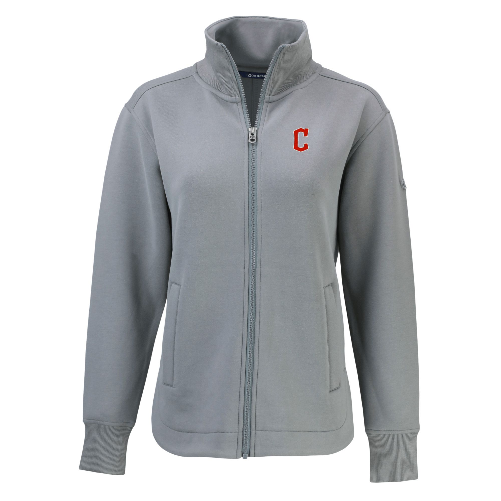 Women's Cutter & Buck Gray Cleveland Guardians Roam Eco Recycled Full-Zip Jacket - Image 6