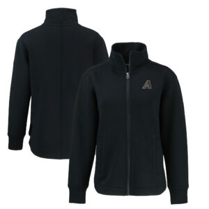Women's Cutter & Buck Black Arizona Diamondbacks City Connect Roam Eco Recycled Full-Zip Jacket