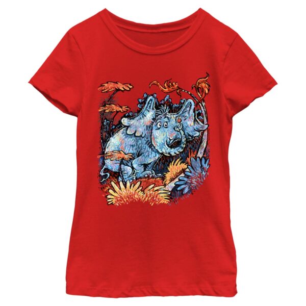Girl's Youth Mad Engine  Red Dr. Seuss Horton Painter Graphic T-Shirt