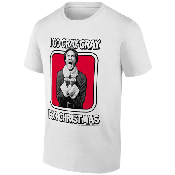 Men's Ripple Junction White Elf Cray-Cray for Christmas Holiday Graphic T-Shirt - Image 5