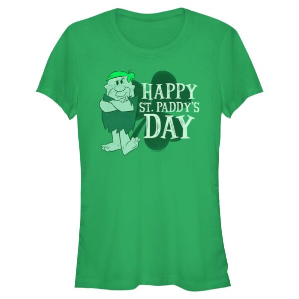 Women's Mad Engine Kelly Green The Flintstones Barney Rubble St. Paddy's Day Graphic T-Shirt