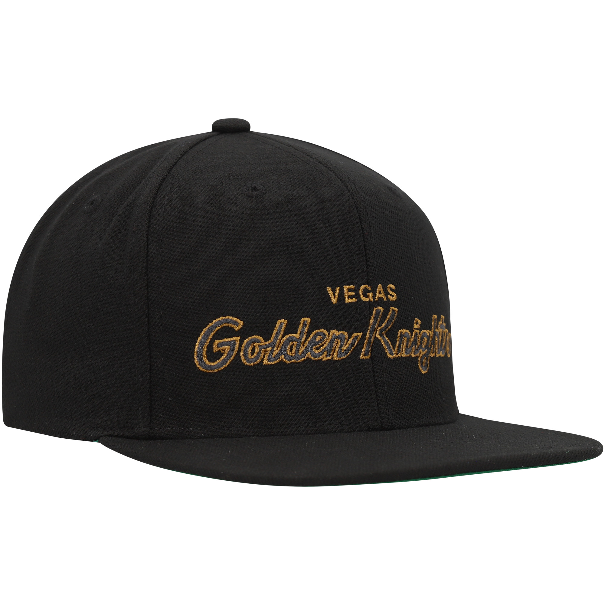 Men's Mitchell & Ness Black Vegas Golden Knights Core Team Script 2.0 Snapback Hat - Image 4