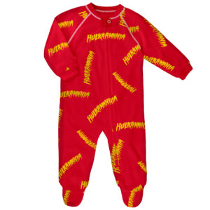 Newborn Red Hulk Hogan  Raglan Full-Zip Sleeper