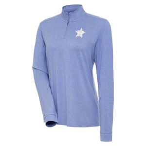 Women's Antigua  Lavender Houston Astros Mentor Quarter-Zip Pullover Top