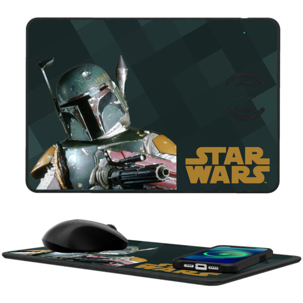 Keyscaper Boba Fett Star Wars Color Block Wireless Charger and Mouse Pad