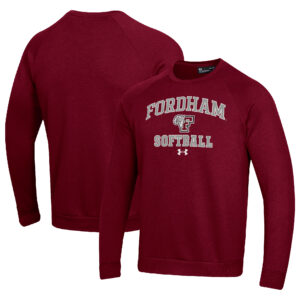 Men's Under Armour Maroon Fordham Rams All Day Arch Softball Fleece Raglan Pullover Sweatshirt