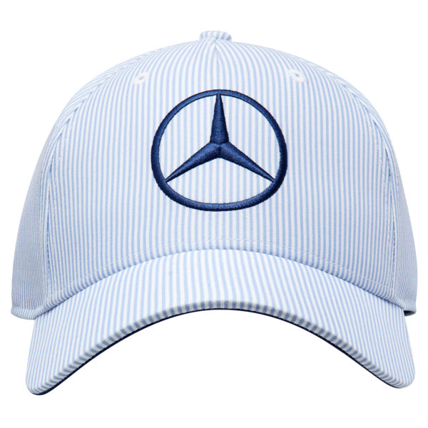 Men's George Russell Blue/White Mercedes-AMG Petronas F1 Team 2024 Monaco Grand Prix Adjustable Hat - Image 6