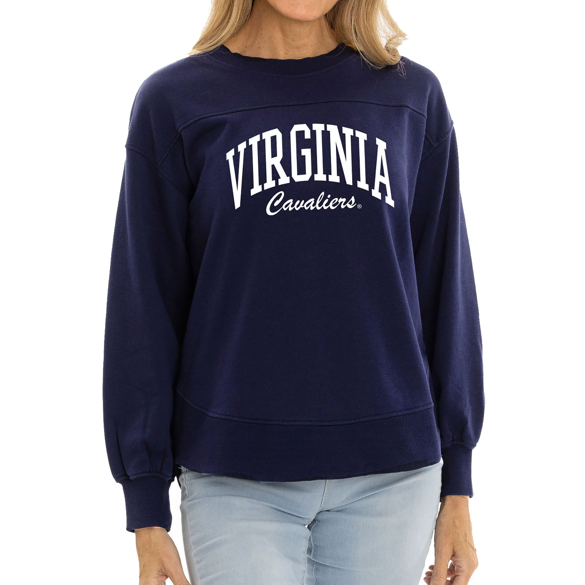 Women's Navy Virginia Cavaliers Yvette Pullover Sweatshirt