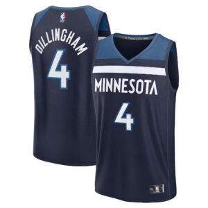 Men's Fanatics Rob Dillingham  Navy Minnesota Timberwolves 2024 NBA Draft Fast Break Player Jersey - Icon Edition