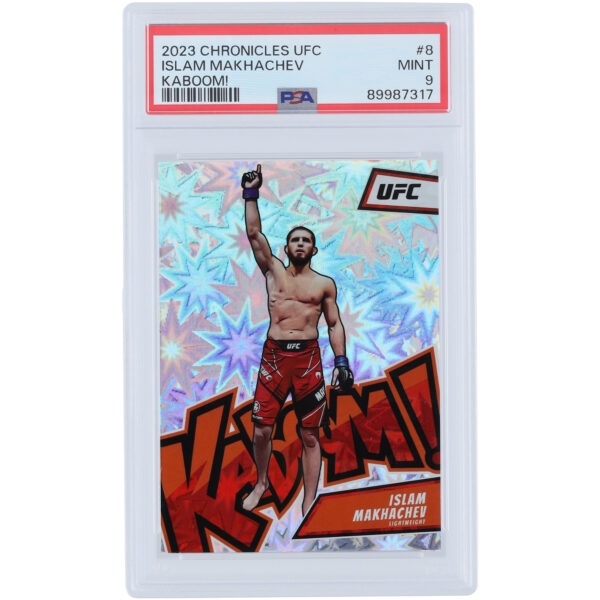 Islam Makhachev 2023 Panini Chronicles UFC Kaboom #8 PSA Authenticated 9 Card