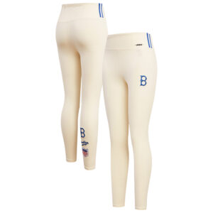 Women's Pro Standard Cream Brooklyn Dodgers Cooperstown Collection Retro Classic Jersey Leggings