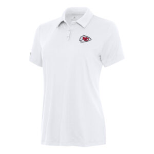 Women's Antigua  White Kansas City Chiefs Reprocess Polo