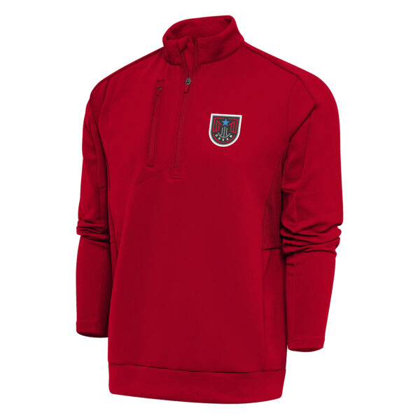 Men's Antigua Red Atlanta Dream Big & Tall Generation Quarter-Zip Jacket