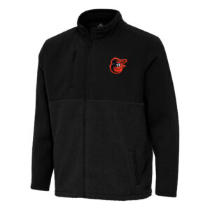 Men's Antigua Black Baltimore Orioles Daily Fused Full-Zip Jacket