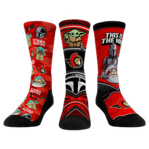 Unisex Rock Em Socks Ottawa Senators The Mandalorian 3-Pack Crew Socks