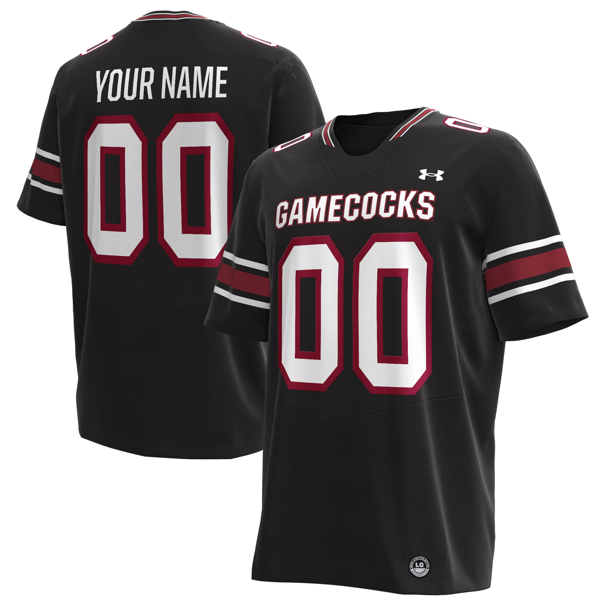 Men's Under Armour Black South Carolina Gamecocks Custom Replica Football Jersey